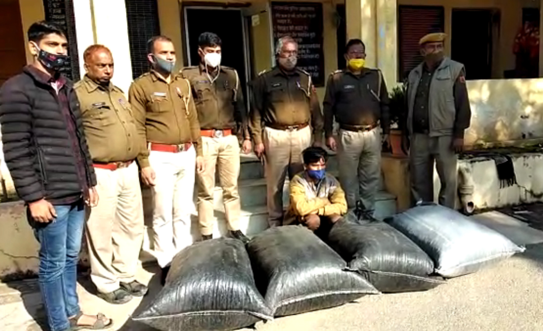 Sarwad Police Arrested Smuggler सरवाड़ पुलिस की बड़ी सफलता, 80 किलो 500 ग्राम के साथ डोडा तस्कर गिरफ्तार