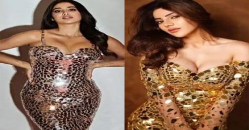 Nikki Tamboli vs Janhvi Kapoor : निक्की तंबोली और जान्हवी कपूर का मिरर आउटफिट में ग्लैम लुक