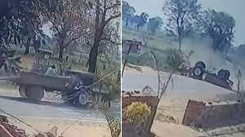 Angry Driver Overturned Tractor : तेज गति से ट्रैक्टर चलाने पर ठेकेदार ने चालक को मारा थप्पड़, गुस्से में चालक ने पलटा ट्रैक्टर