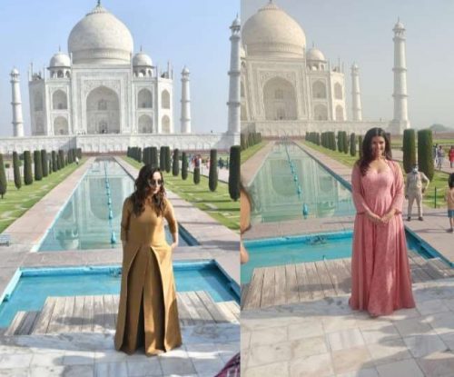 Yami and Nimrat Visit Taj Mahal : आगरा के ताजमहल में अपनी को-स्टार निम्रत कौर के साथ यामी गौतम