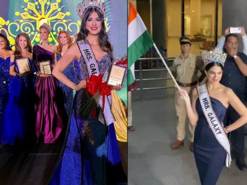 कैप्टन चाहत दलाल ने Mrs. Galaxy 2023 का ताज जीता, भारत पहुंचते ही एयरपोर्ट पर लहराया तिरंगा