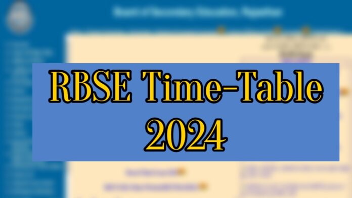 RBSE Time Table 2024