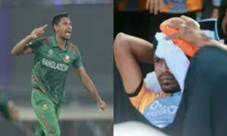 Mustafizur Rahman: इस स्टार खिलाड़ी के सिर पर लगी बॉल, खून से लथपथ तेज गेंदबाज